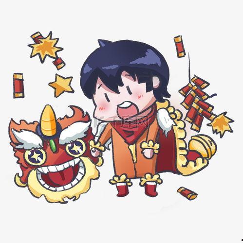 新年漫画图片,欢乐迎新岁，趣味满人间